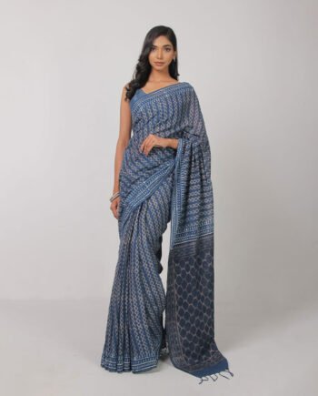 Chicory Cotton Saree