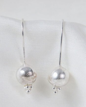 Coral Bell Silver Earrings