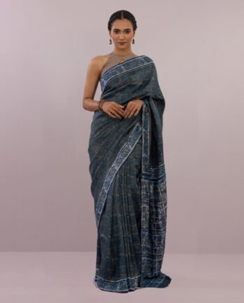 Globe Thistle Silk Saree