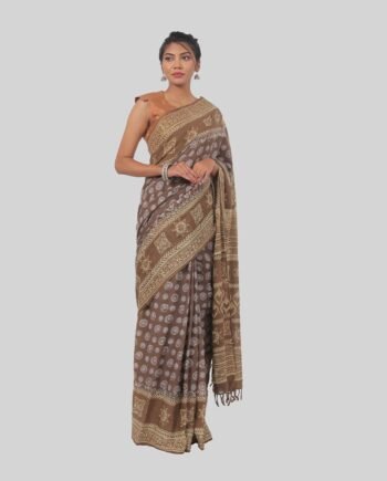 Graphite Cotton Saree