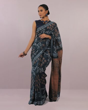 Indigofera floral saree