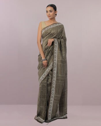 Lechenaultia silk saree