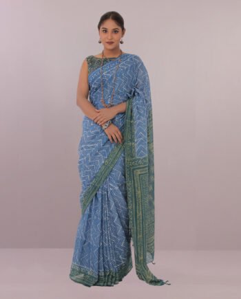 Malachite Cotton Saree