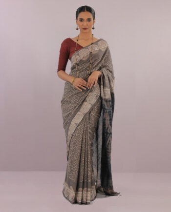 Monkshood Cotton Saree