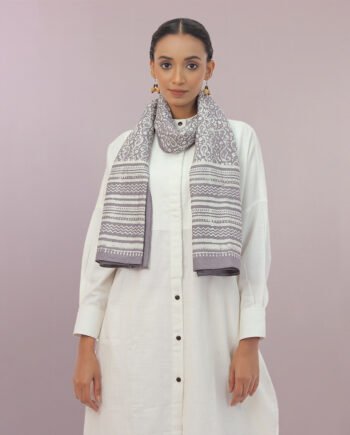 Sedum Silk Kantha Scarf